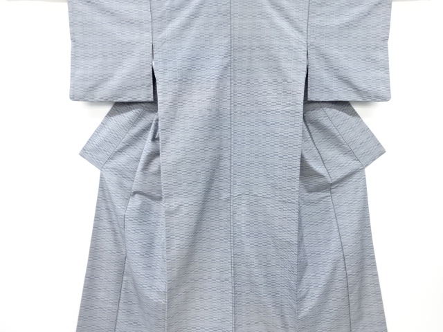 JAPANESE KIMONO / TSUMUGI / WOVEN ABSTRACT STRIPE